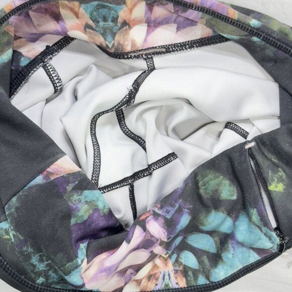 CALIA by Carrie Underwood Ruched Floral Capri Leggings Zip Pocket Size M - Picture 6 of 7